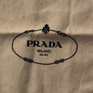 Prada dust bag. Approx 14” x 8”. Non smoker home